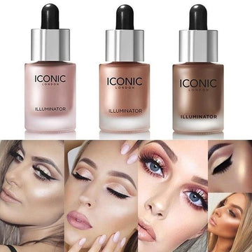 Uptown LA Illuminator Liquid Highlighter for face Pink Silver Gold Color