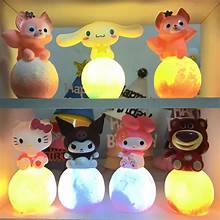 Sanrio Hello Kitty Night Light Luminous Children's Toy Bedside Lamp Anime Cartoon Kuromi Cinnamoroll Cute Children's Gift Gift