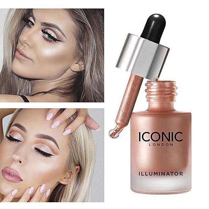 Uptown LA Illuminator Liquid Highlighter for face Pink Silver Gold Color